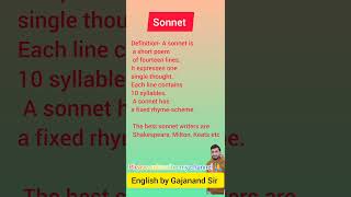 Sonnet  Definition of Sonnet  What is Sonnet  English Sonnet  Literary terms  Sonnet in English [upl. by Kcired]