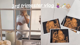 3rd TRIMESTER VLOG 4d scan baby girl haul uk vs usa pregnancy [upl. by Akemit450]