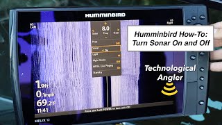 Humminbird HELIX Quick Tip Turn Sonar Transmissions On and Off [upl. by Laurin583]