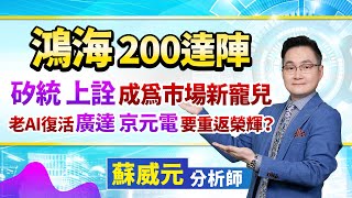 蘇威元分析師【鴻海200達陣 矽統 上詮成為市場新寵兒 老AI復活 廣達 京元電 要重返榮輝？】 20241009 蘇威元 飆股元動力 [upl. by Korman]