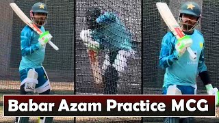 Babar Azam batting practice at MCG ahead of Pak Vs Aus ODI 🏏🔥 [upl. by Ruff]