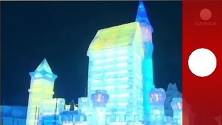 Ice City First look at 2014 ice amp snow festival in Chinas Harbin [upl. by Leisha]