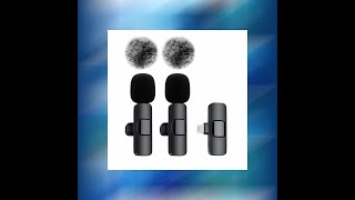 NEW Wireless Lavalier Microphone Audio Video Recording Mini Mic For iPhone Android Laptop Live Ga [upl. by Carilla]