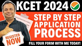 KCET 2024 Application Process  StepbyStep Registration Application Form Document Payment [upl. by Aivatan]