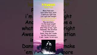 Kanye West  Stronger Lyrics shorts [upl. by Selia]