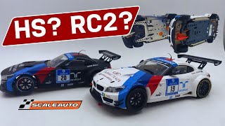 Scaleauto BMW Z4 mit HS und RC2 Chassis auf der Holzbahn [upl. by Ecerahc]