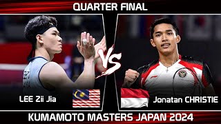 LEE Zii Jia MAS vs Jonatan CHRISTIE INA  Kumamoto Masters Japan 2024 Badminton [upl. by Allyson106]