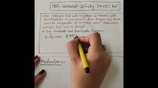 Hell Volhard Zelinsky HVZ Important Named reaction shorts cbse neet namedreaction [upl. by Maxim]