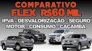 Qual a Melhor Caminhonete Usada Picape Flex até 60 Mil Reais [upl. by Llemij]