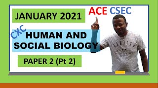 CSEC Human and Social Biology paper 2 2021 [upl. by Jolenta942]