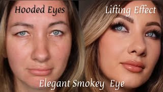 HOODED EYES SMOKEY EYE MAKEUP  LIFTING EFFECT ✔️ [upl. by Anik444]