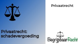 Privaatrecht schadevergoeding [upl. by Ellehcirt]