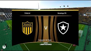 Peñarol vs Botafogo ● Copa Libertadores 2024 ● Gameplay Pes 2021 [upl. by Aidaas530]