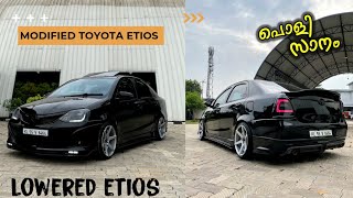 Fully modified Toyota Etios 💥 Lowered ⚡  Malayalam review Blacklordofficial 🖤  Hashir kalodi 💫 [upl. by Stent]