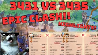 RISE OF KINGDOMS  KVK 3431 VS 3435 EPIC WAR highlights [upl. by Ardnnek43]