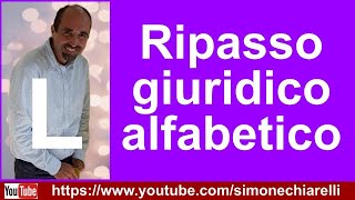 Simone Chiarelli ripasso giuridico alfabetico L [upl. by Pippo]