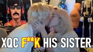 XQC Kisses His SISTER On Stream [upl. by Scrivenor]