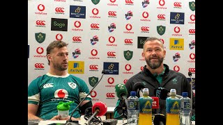 IREvNZL Andy Farrell and Caelan Doris speak after Irelands defeat to New Zealand [upl. by Noby782]