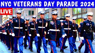 🇺🇸 NYC Veterans Day Parade 2024 🗽 LIVE New York City Veterans Day Parade 2024 [upl. by Nomahs]