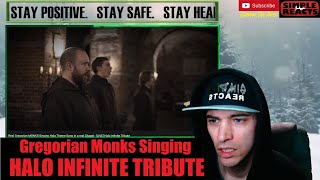 Real Gregorian MONKS Singing Halo Theme Song in a real Chapel  Halo Infinite Tribute Reaction [upl. by Whit345]