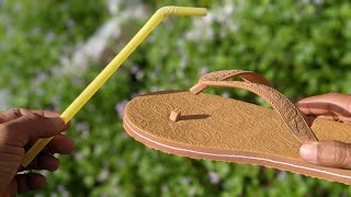 Easy way to repair slipper shoes Use connect techniques Really work [upl. by Gnut]