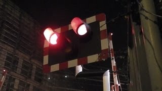 Level Crossing at Lansdowne Road at night [upl. by Nadeau]