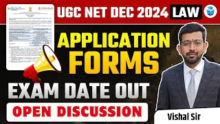 UGC NET Dec 2024 Application Form Date  UGC NET Law Exam Date 2024  Vishal Sir [upl. by Nithsa]