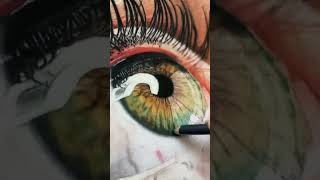 Realistic Eye Painting SketchBeautiful Eye Painting 😍 [upl. by Aninnaig588]