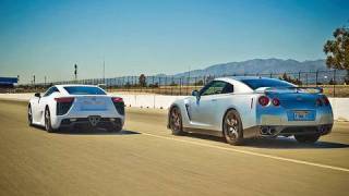 Drag Race 2012 Lexus LFA vs 2010 Nissan GTR [upl. by Nivonod260]