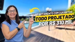 Vendido🚫Apartamento todo projetado por R 310 Mil com 3 quartos com lazer no Poço em CabedeloPB [upl. by Ahsienak843]