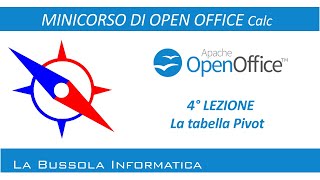 Lezione4  Corso Open Office Calc  La tabella pivot [upl. by Annovy]