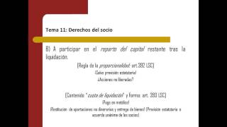 Lec013 Tema 11 Derechos del socio umh1425sp 201516 [upl. by Veradia]