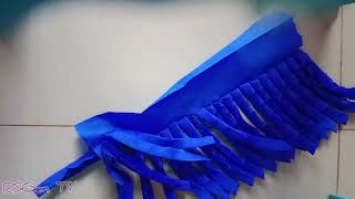 How to make a simple crepe paper streamer backdrop for chistening [upl. by Sayre380]