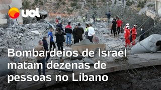 Israel rejeita cessarfogo e bombardeios israelenses matam dezenas de pessoas no Líbano em um só dia [upl. by Blair]