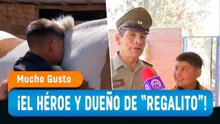 El carabinero héroe y el encuentro con el pequeño dueño de quotRegalitoquot  Mucho Gusto 2019 [upl. by Lambard]