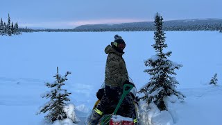 Remote Alaska ride to break trail to the cabin alaska cabin wilderness winter skidoo swt [upl. by Sleinad6]