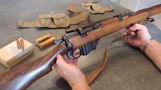 Fusil anglais N° 1 MKIII avec sa baïonnette et ses cartouchières [upl. by Donetta]