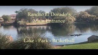 Rancho el Dorado Main Entrance lake park basketball courts in Maricopa AZ [upl. by Telford]