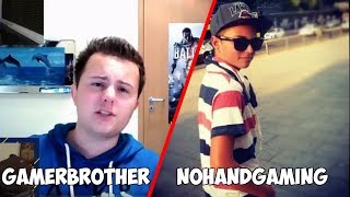 GamerBrother reagiert wie NoHandGaming auf seine ALTEN VIDEOS REAGIERT [upl. by Candie80]