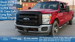 2011 Ford F350 XL Crew Cab long box crew cab powerful diesel motor at Thorncrest Ford stock 2578 [upl. by Lemieux]