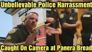 Unbelievable police harassment caught on camera at Panera Bread [upl. by Ahmar]