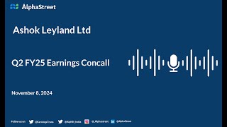 Ashok Leyland Ltd Q2 FY202425 Earnings Conference Call [upl. by Elletsirhc]