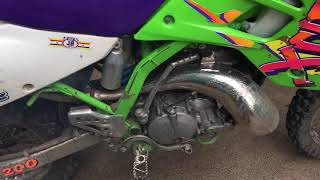 KDX 200 with FULL FMF EXHAUST SOUND [upl. by Eiramasil]