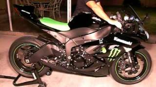 09 Kawasaki ZX6r with M4 GP full exhaust [upl. by Cone]