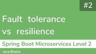 2 Fault tolerance vs resilience  Spring Boot Microservices Level 2 [upl. by Karita]