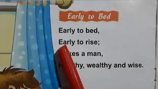 EARLY TO BED Nursery Rhyme । English Poem Early To Bed । Early To Bed । Early To Bed English Rhyme [upl. by Ros]