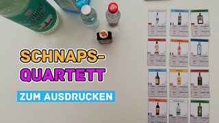 SCHNAPSQUARTETT zum Ausdrucken  DIY Kreativ Trinkspiele [upl. by Retsae377]