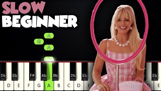 Barbie Girl  Aqua  SLOW BEGINNER PIANO TUTORIAL  SHEET MUSIC by Betacustic [upl. by Durkee]