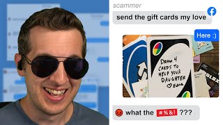 Sending Facebook Scammers The Wrong Gift Cards [upl. by Skipp129]