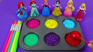 Cool Satisfying Video I How to make Cute Disney Princess Rainbow Lollipops amp Pool Party Cutting ASMR [upl. by Eitak]